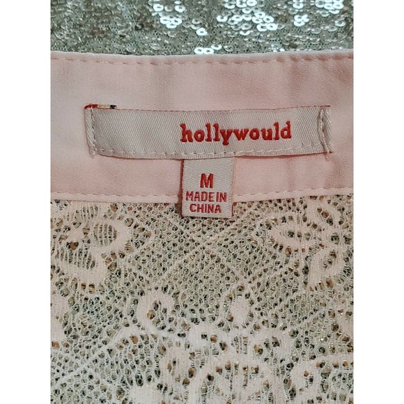 REWIND Long Sleeve Pink Blouse tunic back lace - Picture 7 of 12